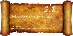 Sebestyén Rózsa névjegykártya